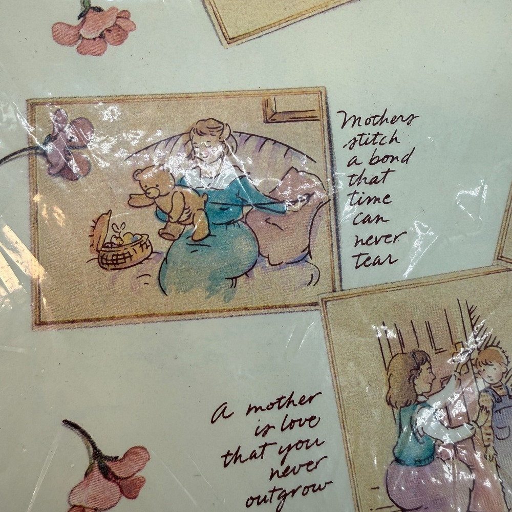 Vintage Wrapping Paper Lot of 2 Giant Sheets Bridal Shower Baby Shower - Picture 4 of 9